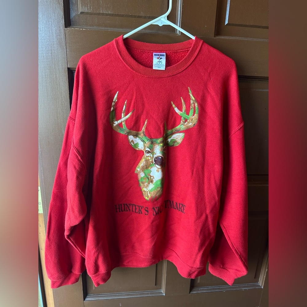 Jerzees Red Crewneck Sweatshirt
